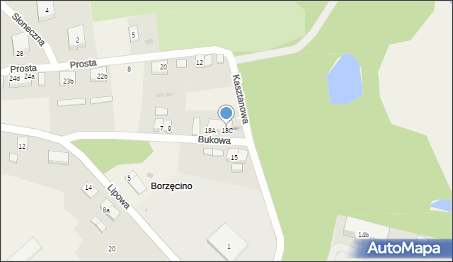 Borzęcino, Borzęcino, 18C, mapa Borzęcino