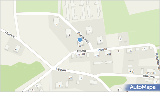 Borzęcino, Borzęcino, 28, mapa Borzęcino