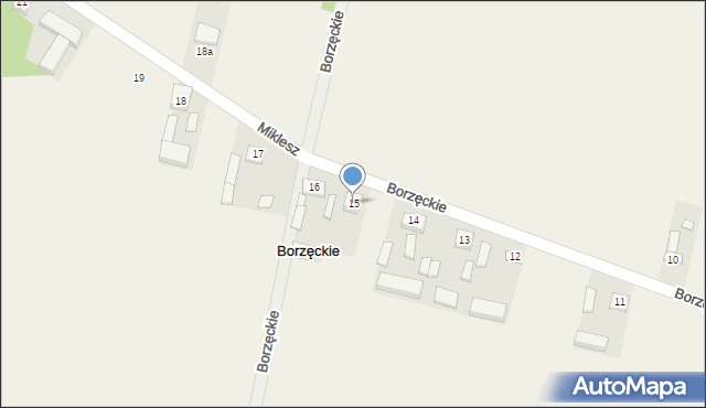 Borzęckie, Borzęckie, 15, mapa Borzęckie