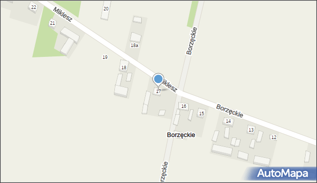 Borzęckie, Borzęckie, 17, mapa Borzęckie
