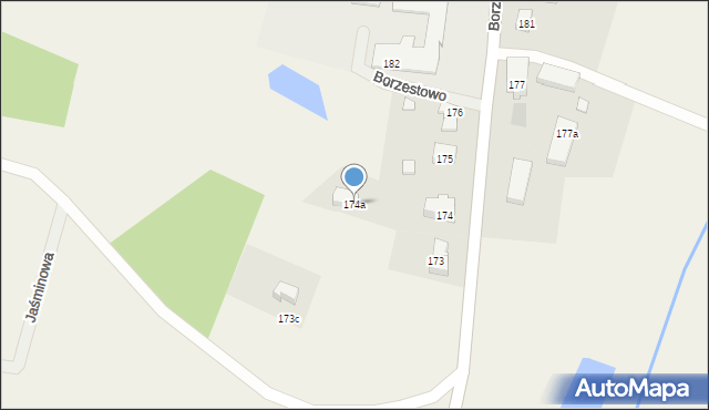 Borzestowo, Borzestowo, 174a, mapa Borzestowo