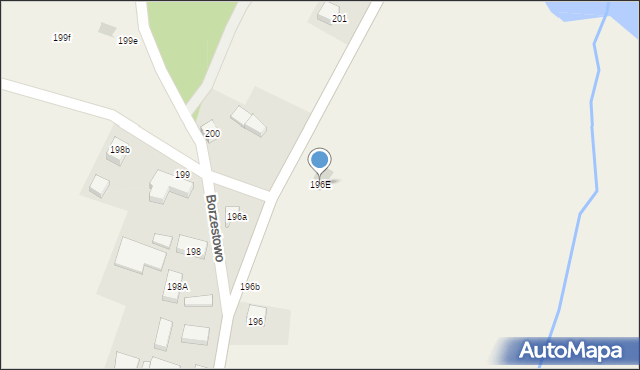 Borzestowo, Borzestowo, 196E, mapa Borzestowo