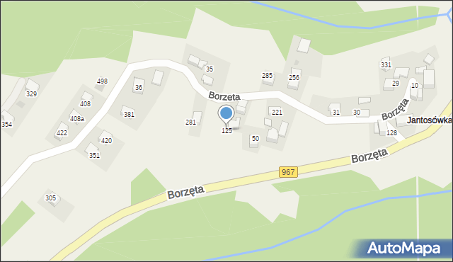 Borzęta, Borzęta, 125, mapa Borzęta
