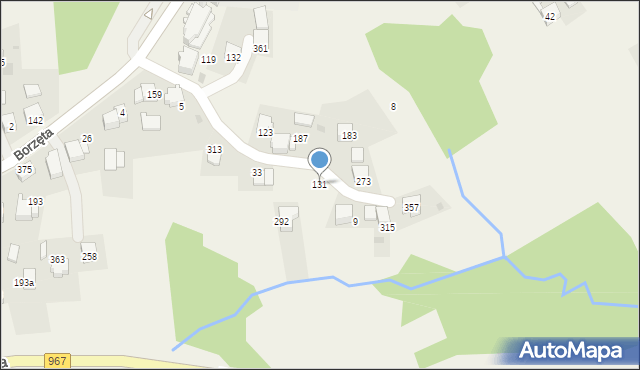 Borzęta, Borzęta, 131, mapa Borzęta