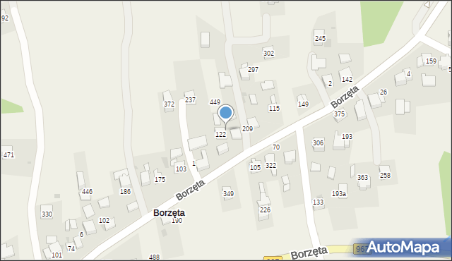 Borzęta, Borzęta, 19, mapa Borzęta