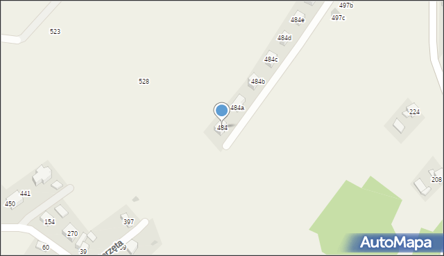 Borzęta, Borzęta, 484, mapa Borzęta