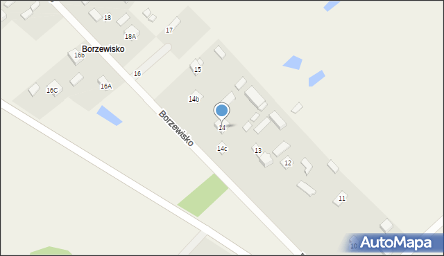 Borzewisko, Borzewisko, 14, mapa Borzewisko