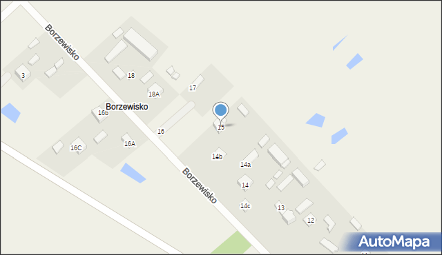 Borzewisko, Borzewisko, 15, mapa Borzewisko