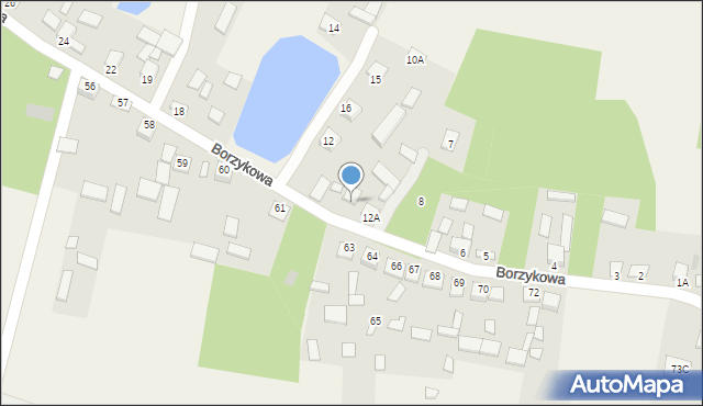 Borzykowa, Borzykowa, 13, mapa Borzykowa