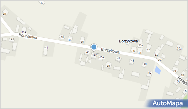 Borzykowa, Borzykowa, 45A, mapa Borzykowa