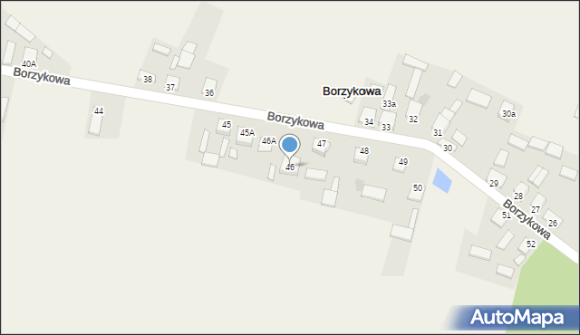 Borzykowa, Borzykowa, 46, mapa Borzykowa