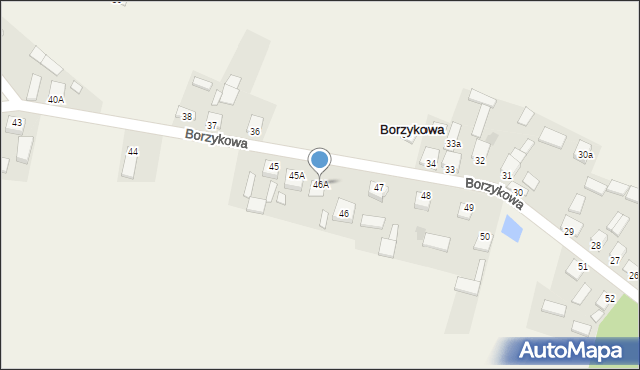 Borzykowa, Borzykowa, 46A, mapa Borzykowa