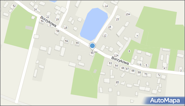 Borzykowa, Borzykowa, 61, mapa Borzykowa