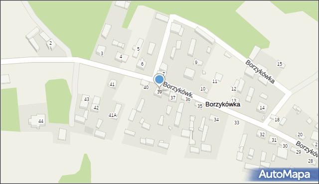 Borzykówka, Borzykówka, 39, mapa Borzykówka