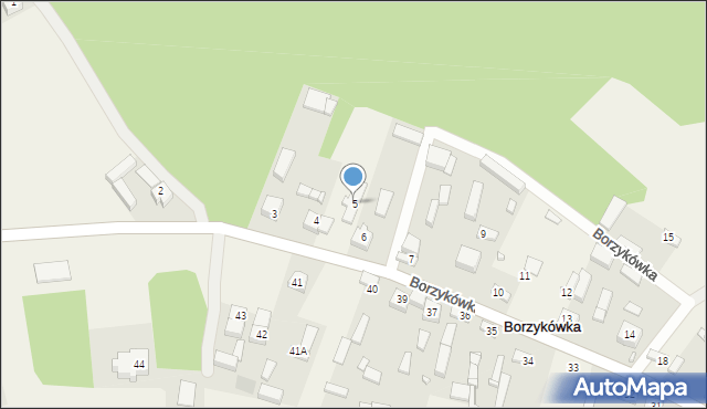 Borzykówka, Borzykówka, 5, mapa Borzykówka