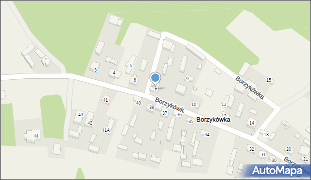 Borzykówka, Borzykówka, 7, mapa Borzykówka