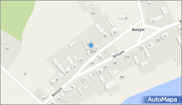 Borzym, Borzym, 26, mapa Borzym