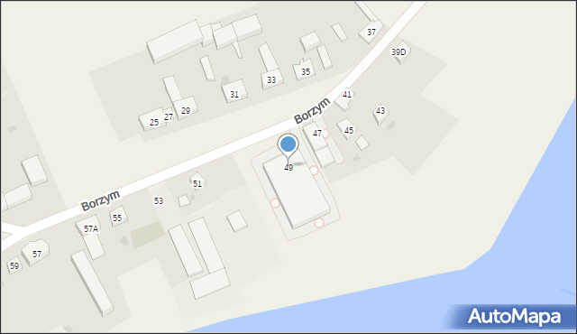 Borzym, Borzym, 49, mapa Borzym