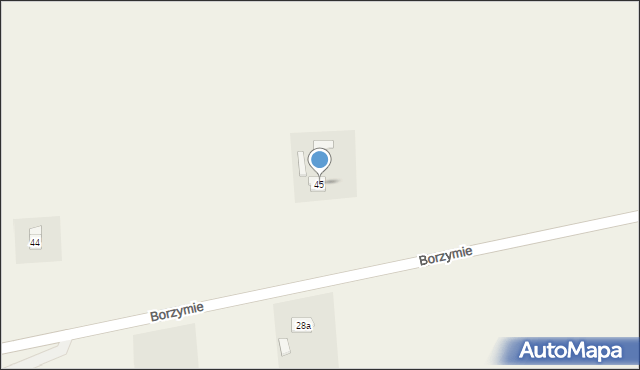Borzymie, Borzymie, 45, mapa Borzymie