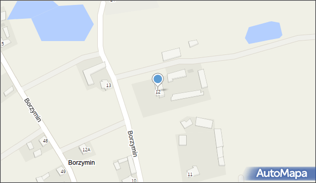 Borzymin, Borzymin, 12, mapa Borzymin