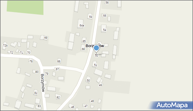Borzymów, Borzymów, 52, mapa Borzymów