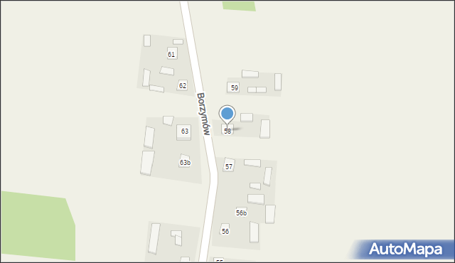 Borzymów, Borzymów, 58, mapa Borzymów