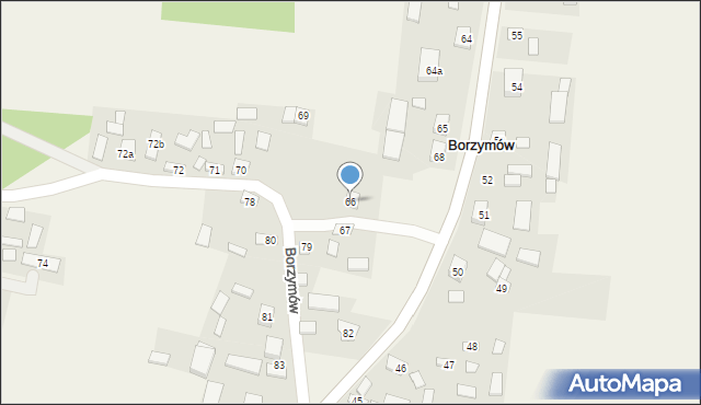 Borzymów, Borzymów, 66, mapa Borzymów