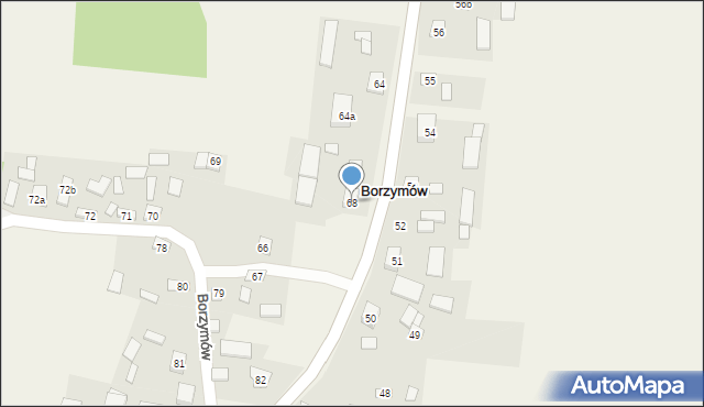 Borzymów, Borzymów, 68, mapa Borzymów