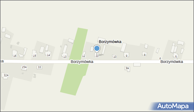 Borzymówka, Borzymówka, 11, mapa Borzymówka