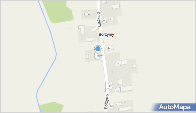 Borzymy, Borzymy, 10, mapa Borzymy