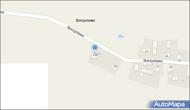 Borzynowo, Borzynowo, 23a, mapa Borzynowo