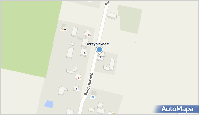 Borzysławiec, Borzysławiec, 13, mapa Borzysławiec