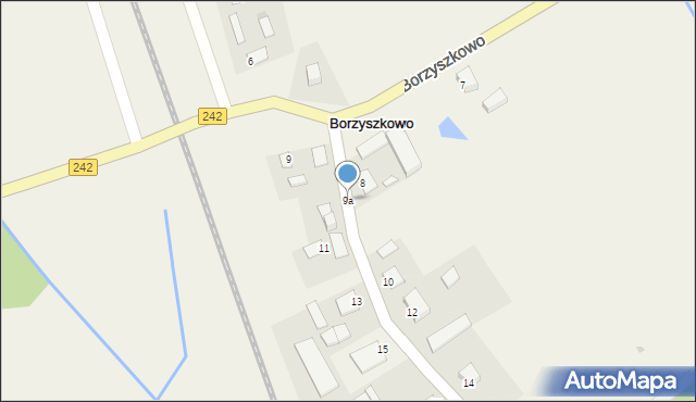 Borzyszkowo, Borzyszkowo, 9a, mapa Borzyszkowo