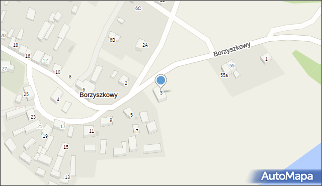 Borzyszkowy, Borzyszkowy, 3, mapa Borzyszkowy