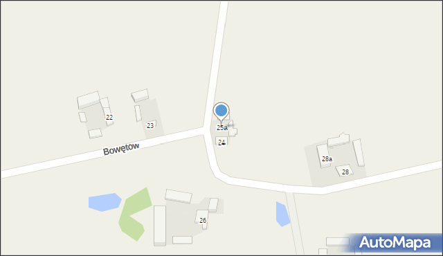 Bowętów, Bowętów, 25a, mapa Bowętów