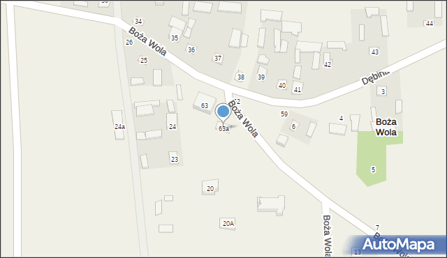 Boża Wola, Boża Wola, 63a, mapa Boża Wola