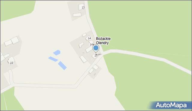 Bożacin, Bożacin, 15, mapa Bożacin