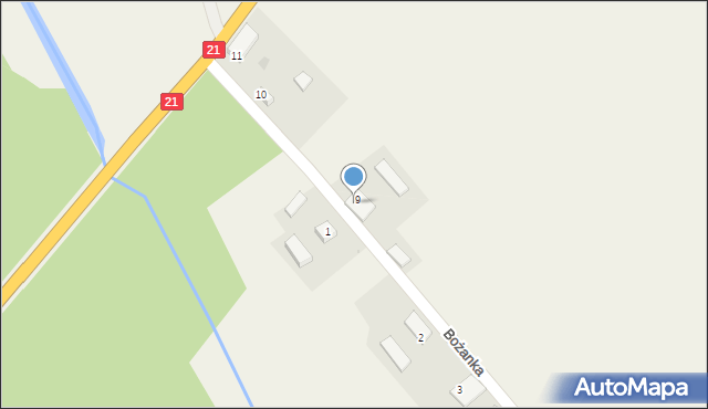 Bożanka, Bożanka, 9a, mapa Bożanka