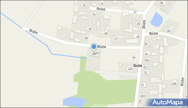 Boże, Boże, 29A, mapa Boże