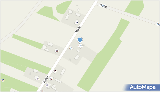 Boże, Boże, 47A, mapa Boże