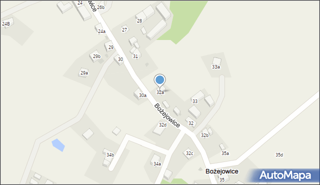 Bożejowice, Bożejowice, 32a, mapa Bożejowice