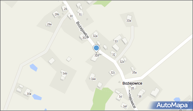 Bożejowice, Bożejowice, 32d, mapa Bożejowice