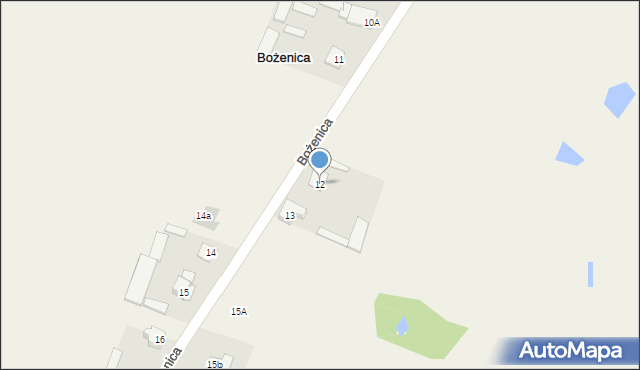 Bożenica, Bożenica, 12, mapa Bożenica