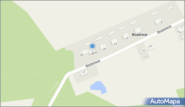 Bożenice, Bożenice, 16, mapa Bożenice