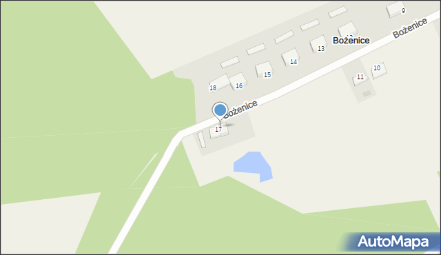 Bożenice, Bożenice, 17/1, mapa Bożenice