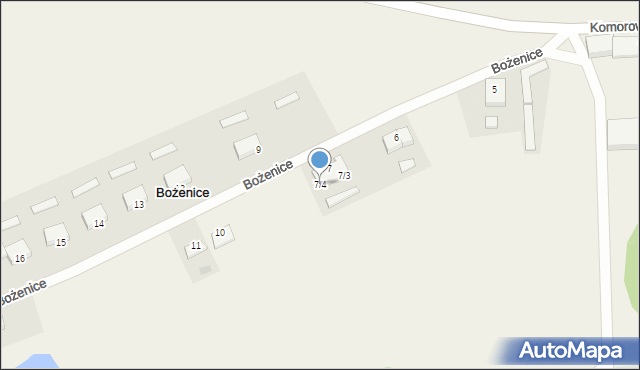 Bożenice, Bożenice, 7/4, mapa Bożenice