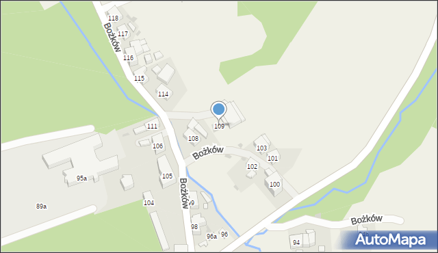 Bożków, Bożków, 109, mapa Bożków