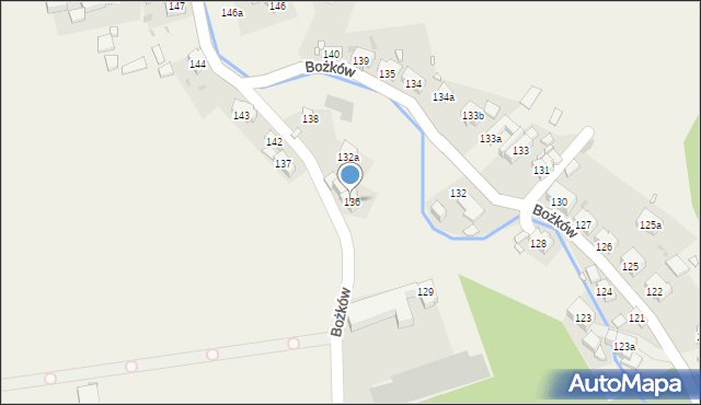 Bożków, Bożków, 136, mapa Bożków