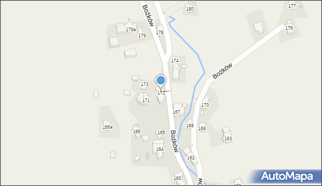 Bożków, Bożków, 172, mapa Bożków