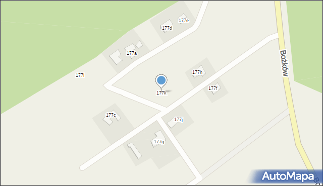 Bożków, Bożków, 177k, mapa Bożków